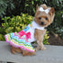 Ice Cream Cart Dog Dress/Matching Leash Small