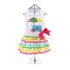 Ice Cream Cart Dog Dress/Matching Leash Small
