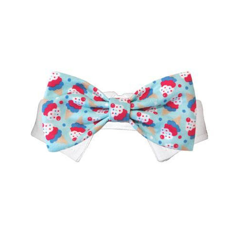 Ice Cream Dog Bow Tie Collar