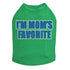 I'm Mom's Favorite Blue Rhinestone Dog Tank