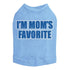 I'm Mom's Favorite Blue Rhinestone Dog Tank