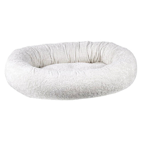Ivory Sheepskin Donut Dog Bed