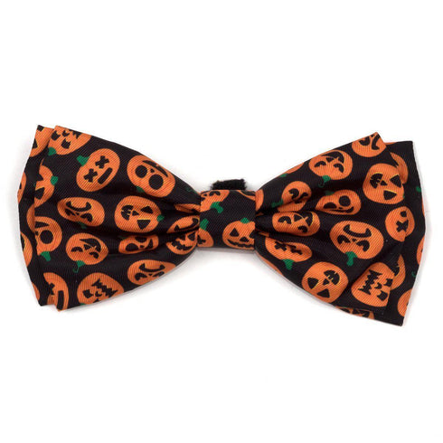 Jack-O-Lantern Dog Bow Tie