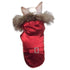 Jewel Red Silky Dog Coat