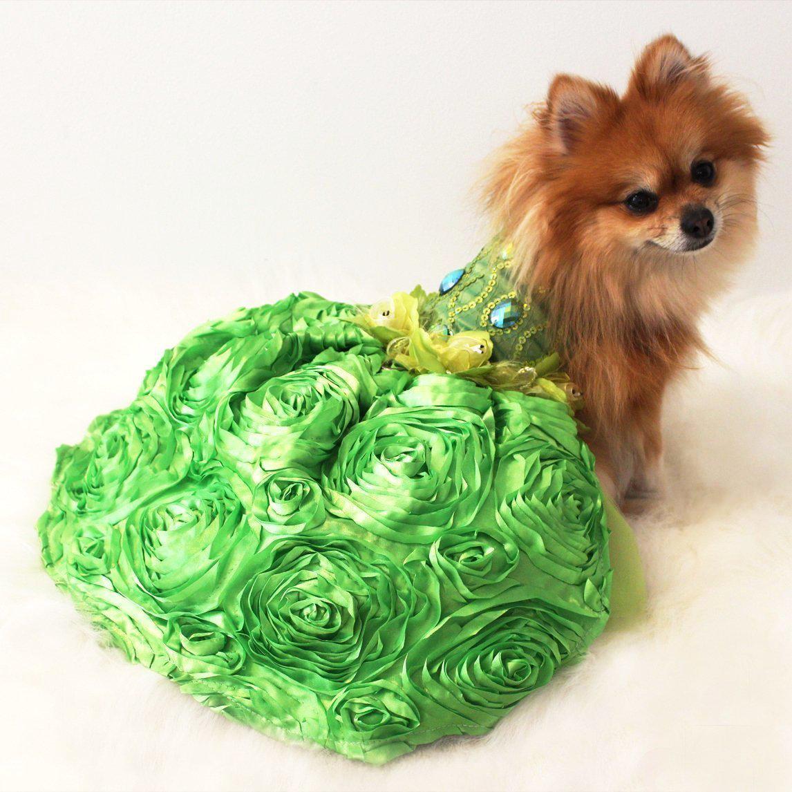 Key Lime Green Sequin Taffeta Dog Gown S Key Lime Green Sequin Taffeta Dog Gown S