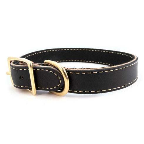 Lake Country Stitched Dog Collar Black