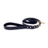 Lambert Classic Leather And Macrame Dog Leash Onyx