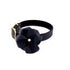 Lambert Classic Leather Dog Flowerette Slider Onyx