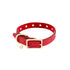 Lambert Classic Studded Leather Dog Collar Cayenne