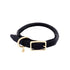 Lambert Rolled Leather Dog Collar Onyx