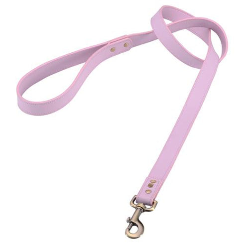 Leather Dog Leash Light Pink