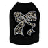 Leopard Bow Rhinestone Dog Tank