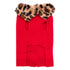 Leopard Collar Cardigan Dog Sweater Red