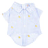 Light Blue Stripe Rubber Duck Woven Dog Shirt
