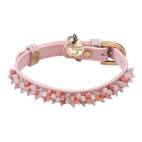 Light Pink Quartz Mini Beaded Dog Collar