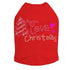 Love Pink Christmas Rhinestone Dog Tank
