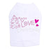 Love Pink Christmas Rhinestone Dog Tank