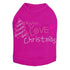 Love Pink Christmas Rhinestone Dog Tank