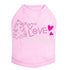 Love Pink Christmas Rhinestone Dog Tank