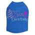 Love Pink Christmas Rhinestone Dog Tank