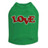 Love Red Glittter Rhinestone Dog Tank