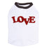 Love Red Glittter Rhinestone Dog Tank