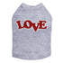 Love Red Glittter Rhinestone Dog Tank