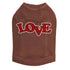 Love Red Glittter Rhinestone Dog Tank