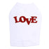 Love Red Glittter Rhinestone Dog Tank