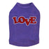 Love Red Glittter Rhinestone Dog Tank