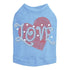 Love Red Heart Rhinestone Dog Tank