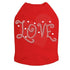 Love Red Heart Rhinestone Dog Tank