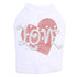 Love Red Heart Rhinestone Dog Tank