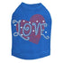 Love Red Heart Rhinestone Dog Tank