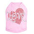 Love Red Heart Rhinestone Dog Tank