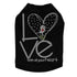 Love With All Your Heart Love Bird Rhinestone Dog Tank
