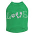 Love With Paw And Feet Rhinestone Dog Tank