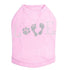 Love With Paw And Feet Rhinestone Dog Tank