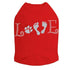 Love With Paw And Feet Rhinestone Dog Tank