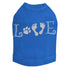 Love With Paw And Feet Rhinestone Dog Tank
