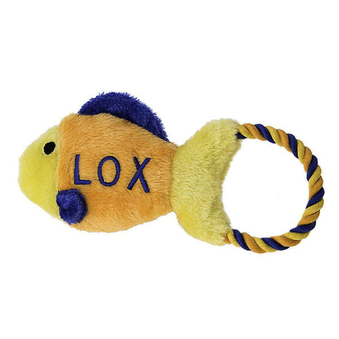 Lox Fish Dog Toy With Rope Tug