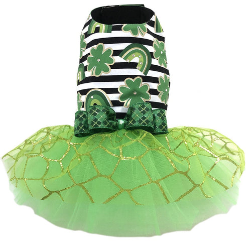 Lucky Charm St. Patty's Tutu Dog Dress