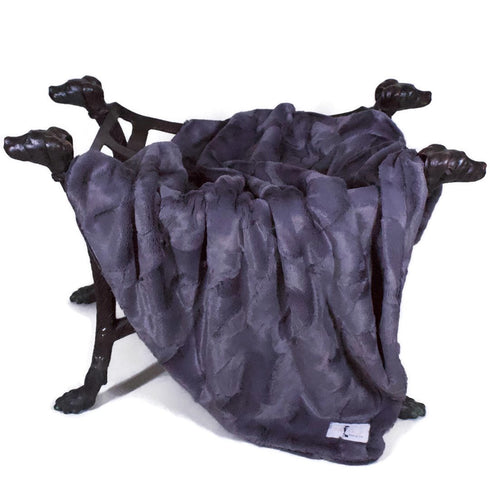 Luxe Dog Blanket Pewter