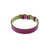 Mardi Gras Classic Leather Dog Collar Amethyst/Basil
