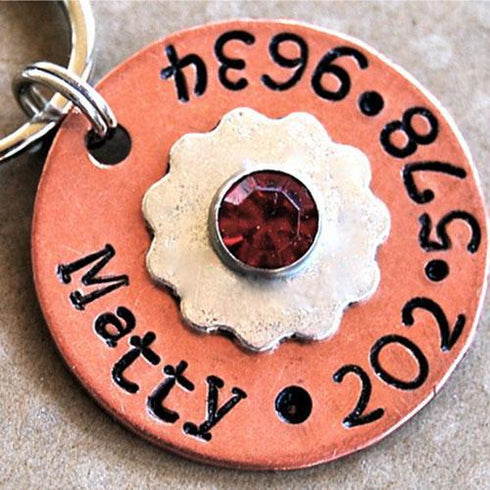 Mattie Mixed Metal With A Little Bling Dog ID Tag