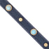 Mini Boho Pearl Blue Leather Dog Collar