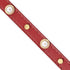 Mini Boho Red Leather Dog Collar