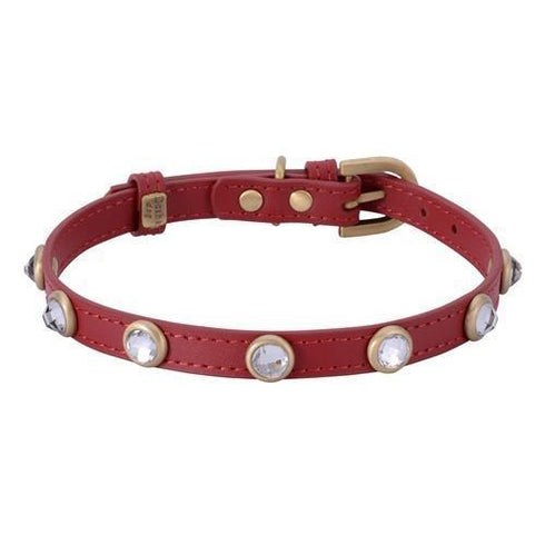 Mini Diamond Red Dog Collar