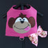 Mommy's Little Monkey Fuchsia Dog Harness Vest