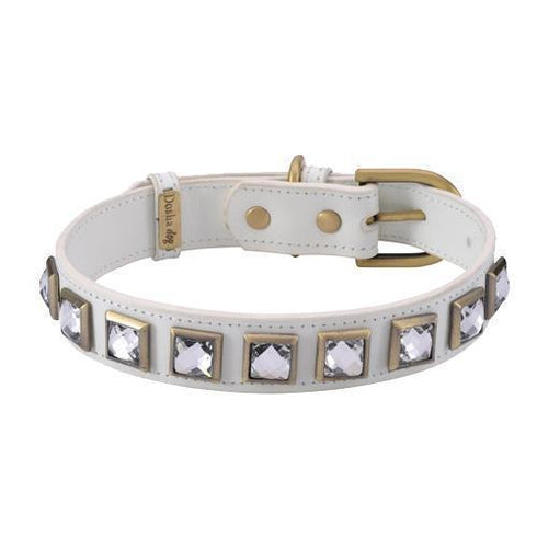 Monte Carlo White Dog Collar